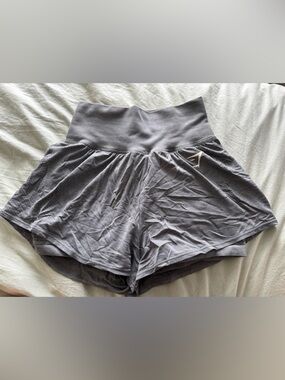 Gymshark High-Waist Gray Women's Running Shorts